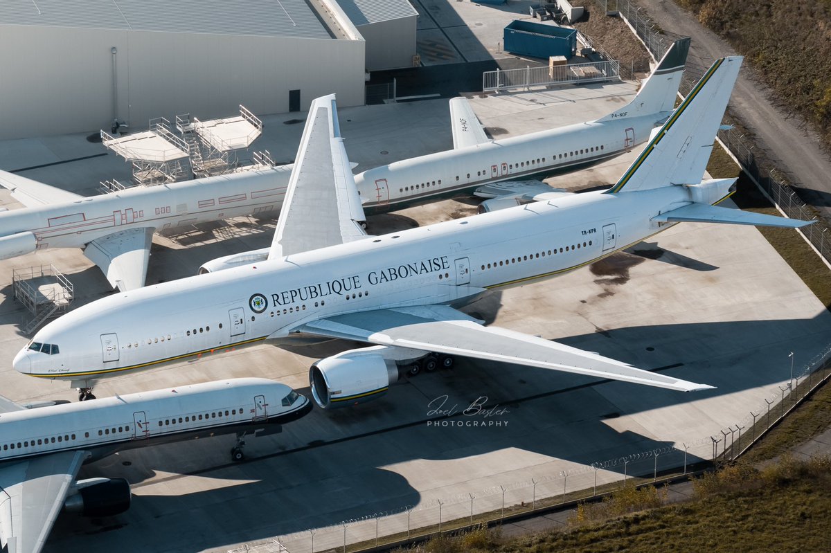 jbjetss's tweet photo. TR-KPR
Government of Gabun 🇬🇦
Boeing 777-236
Stored in Basel since January 2016, most likely to remain on the ground forever… #TRKPR #LFSB #EuroAirport https://t.co/aarpif69wj