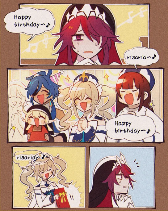 協会に呼び出されたロサリアさん⛪💨
Rosalia was called to the church!
Happybirthday!🌹🍷🍾 