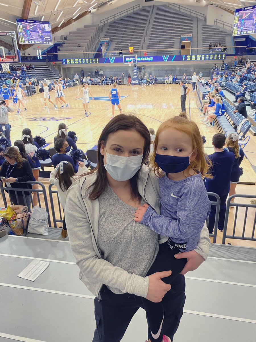 Clare’s first game was an exciting W!  @novawbb #SupportWomensSports