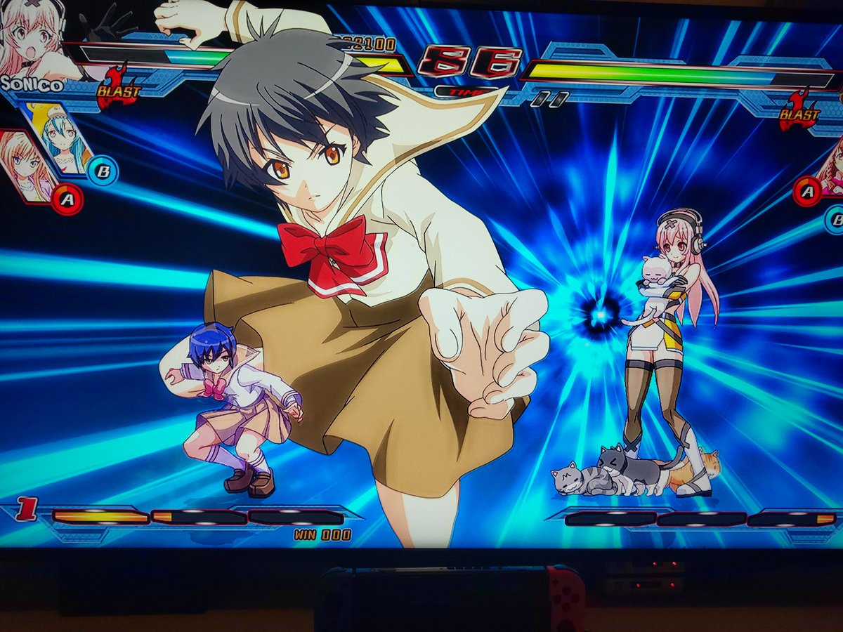 MrDJPea's tweet photo. #NitroBlasterz on the PS3 (also PS4) is an incredibly well animated 2d fighter. Also happens to have #Sonico ❤️ but possibly one of the biggest difficulty spike bosses I've come across for a while!! Plays great and this edition is possibly my favourite special edition set to date https://t.co/8BGtSqGIGw