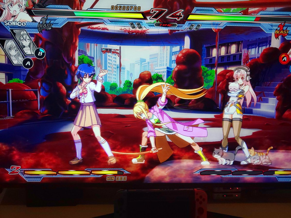 MrDJPea's tweet photo. #NitroBlasterz on the PS3 (also PS4) is an incredibly well animated 2d fighter. Also happens to have #Sonico ❤️ but possibly one of the biggest difficulty spike bosses I've come across for a while!! Plays great and this edition is possibly my favourite special edition set to date https://t.co/8BGtSqGIGw