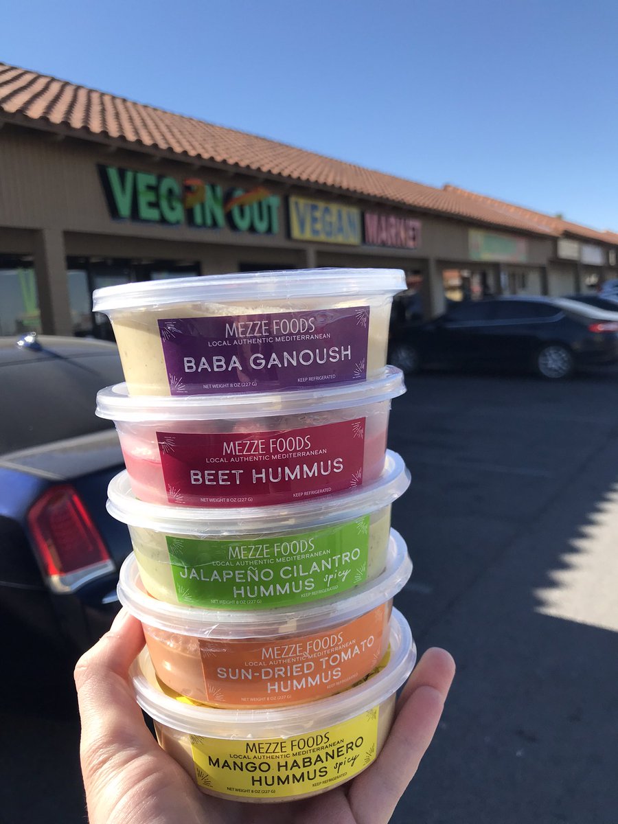 veginoutvegas's tweet photo. Fresh Shipment of local, oil-free Hummus and Baba Ganoush! We also have the Roasted Red Pepper and Traditional hummus available as well! We are open til 5pm today!!
#veganuary #veganuary2022 #vegan #vegaznfood #veganlife #vkind #vegas #lasvegas #vegoutvegas #plantbased https://t.co/EodUNTmCef