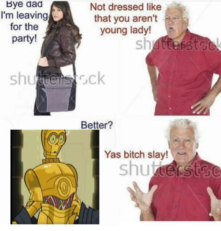 LuliPop36's tweet photo. holaa soy luli, mi personaje fav es C-3PO y mi trilogía fav es la original #integracionsw https://t.co/7bPbbITuDQ
