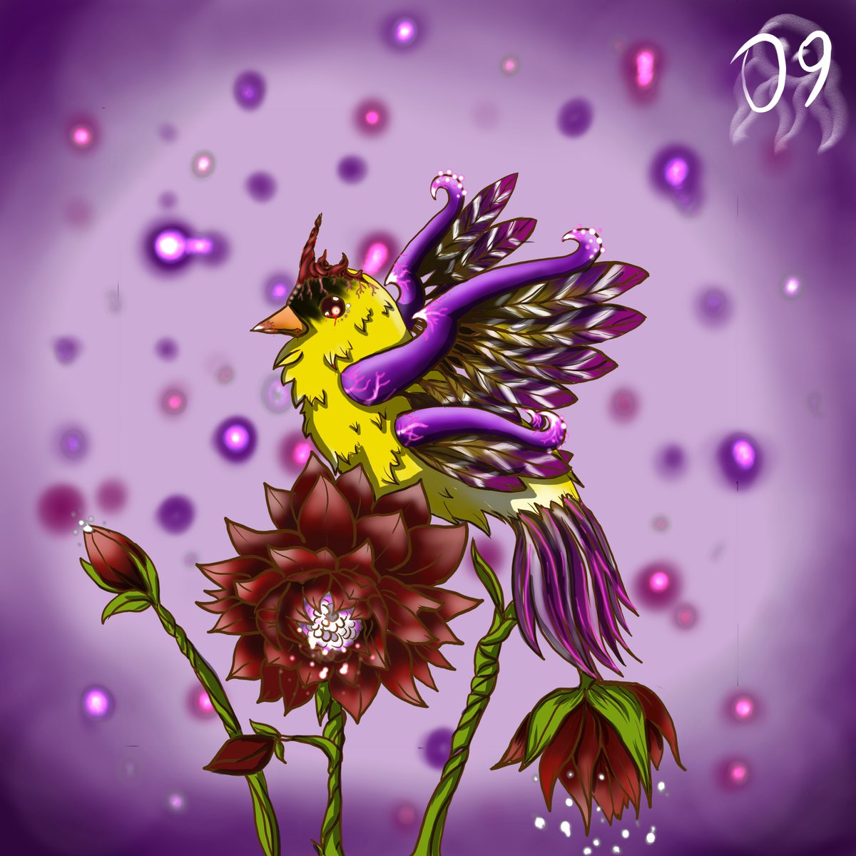 ANIMXLS_NFT's tweet photo. From @themonarch00 decision to take the Evolution Path 'Nightmare Realm' to evolve his Cursed Progeny #09 🐤✴️ https://t.co/ML8VFWYutC