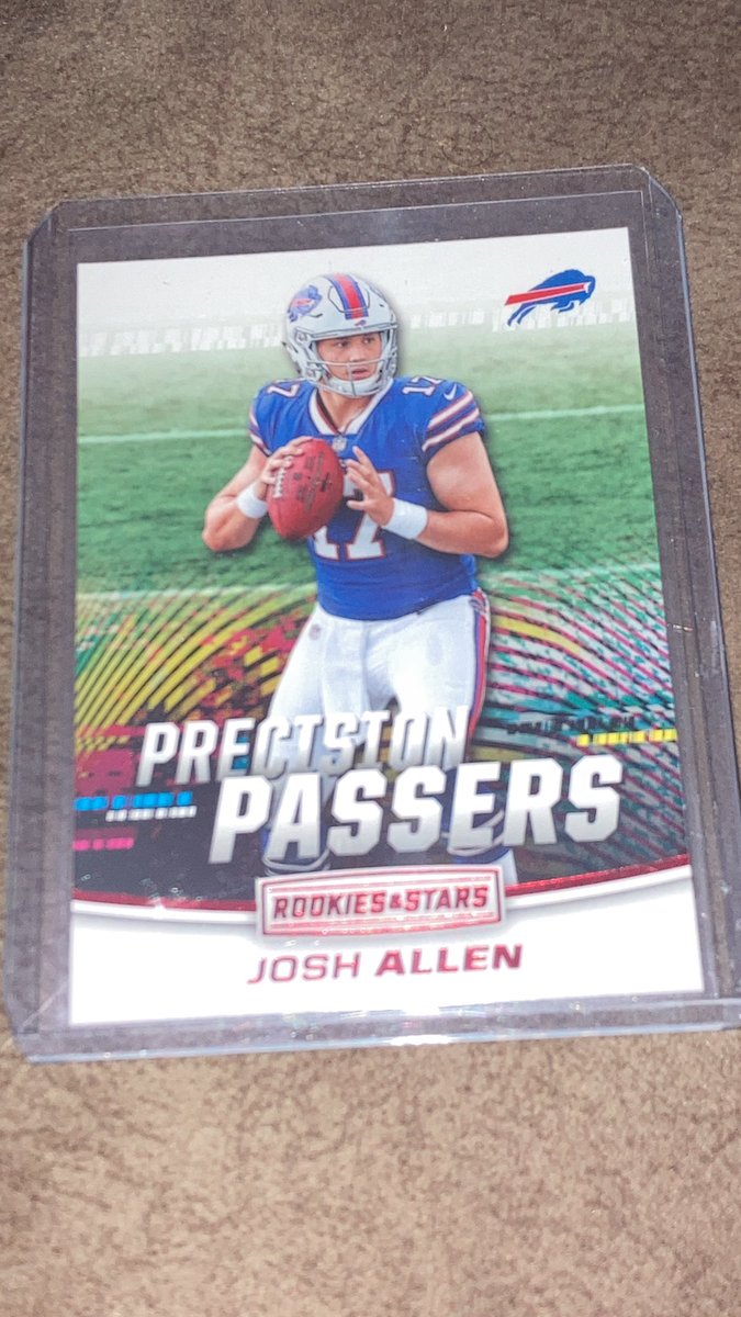 Rough_Buff's tweet photo. Ok, boys and girls! RT and follow and if the Bills win…someone gets this JA 17 rookie!! #gobills #billsmafia  #beatkc https://t.co/jFf4Y08iac