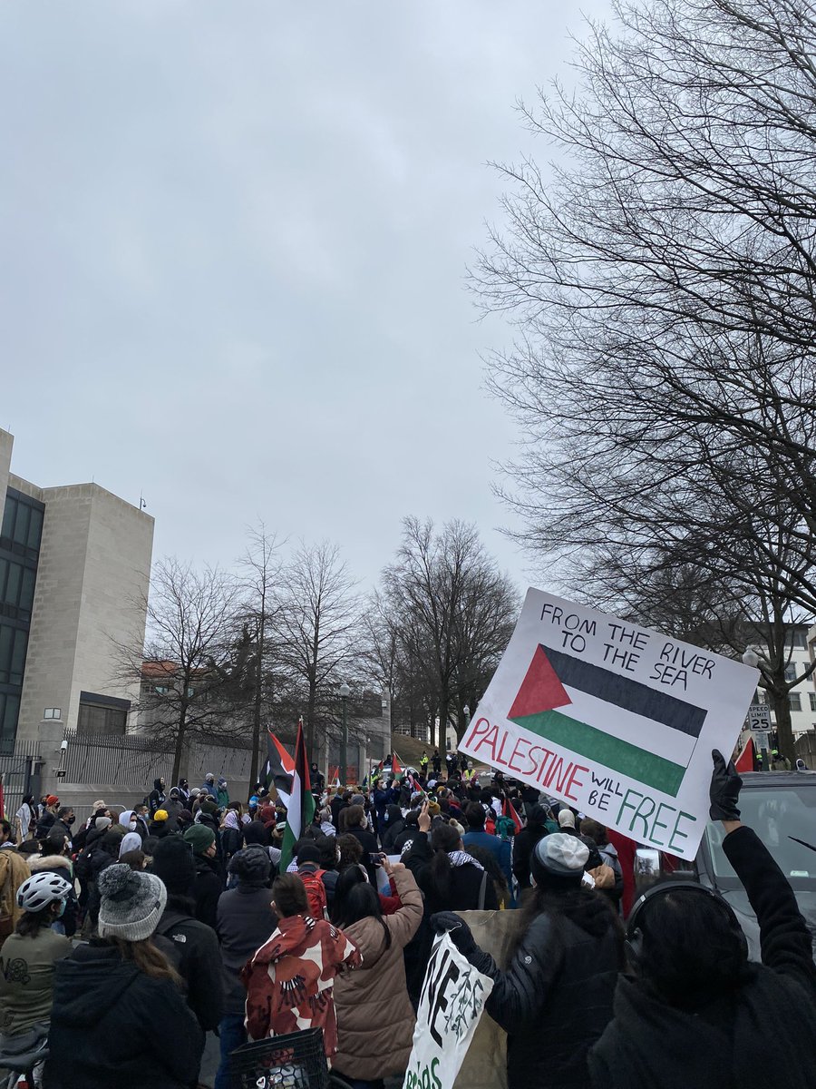 sit in outside Israeli embassy in DC #SaveSheikhJarrah #SaveAlNaqab #SaveAlKhalil #FreePalestine