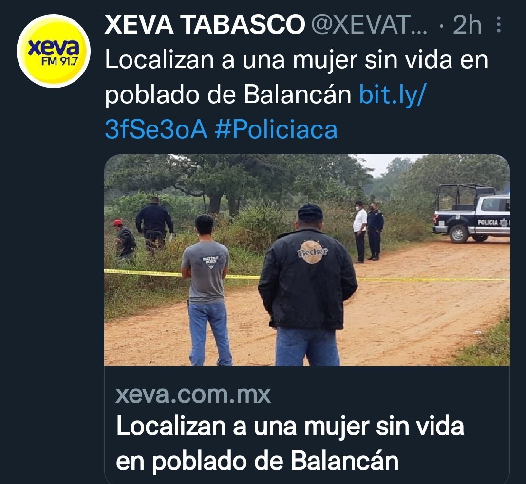 _antonioleyva's tweet photo. Domingo negro en #Tabasco van tres feminicidios, cuerpos de mujeres asesinadas aparecen en tres municipios del Estado, #Centro, #Huimanguillo y #Bancan ....las autoridad rebasada #InterinoMerino @cmmerino 👇🏻 https://t.co/o7hkBu5WI3
