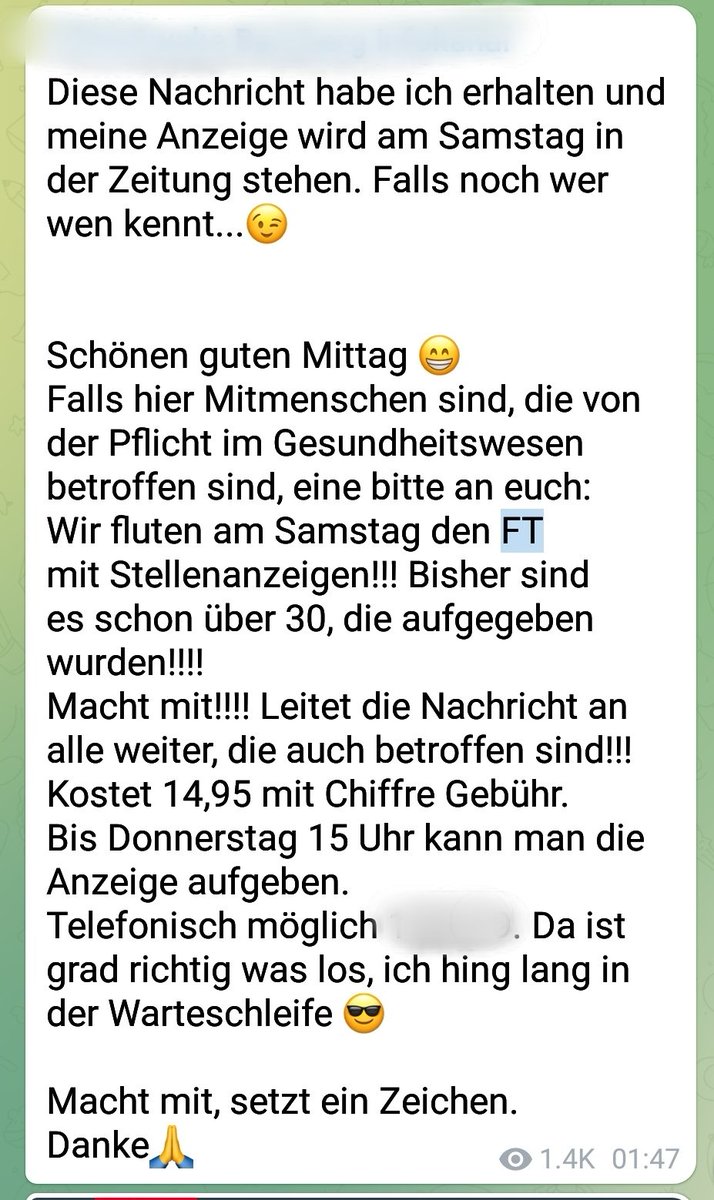 Hier noch ein Aufruf zum Thema #impfflucht <a href="/verrauscht/">Andreas Rausch</a> <a href="/fraenkischertag/">Fränkischer Tag online</a> // Das Bautzener Anzeigenblatt hat aber mehr Umsatz gemacht als wir: bit.ly/3nQqYfp