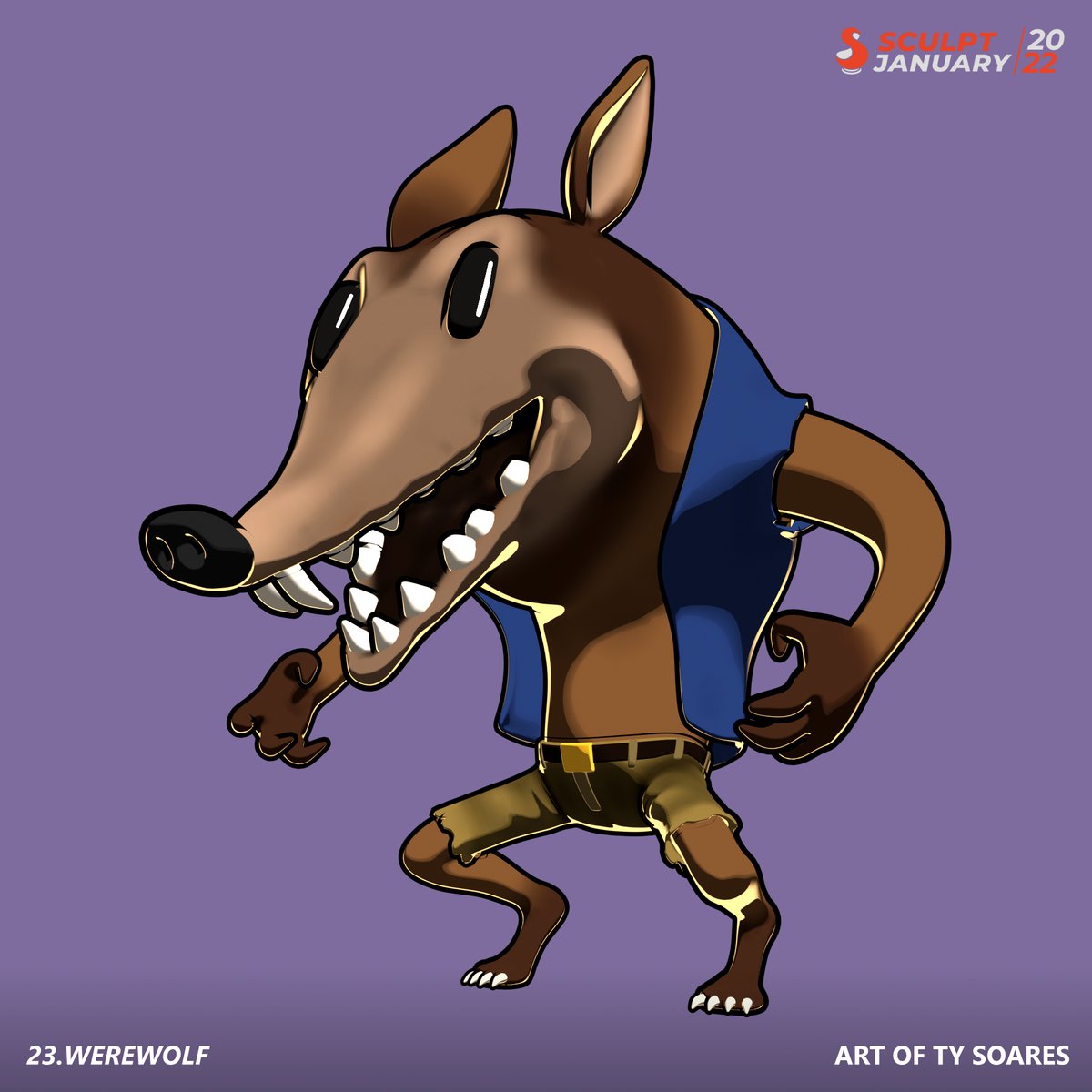 Werewolf

#b3d #eevee #bnpr #sculptjanuary2022