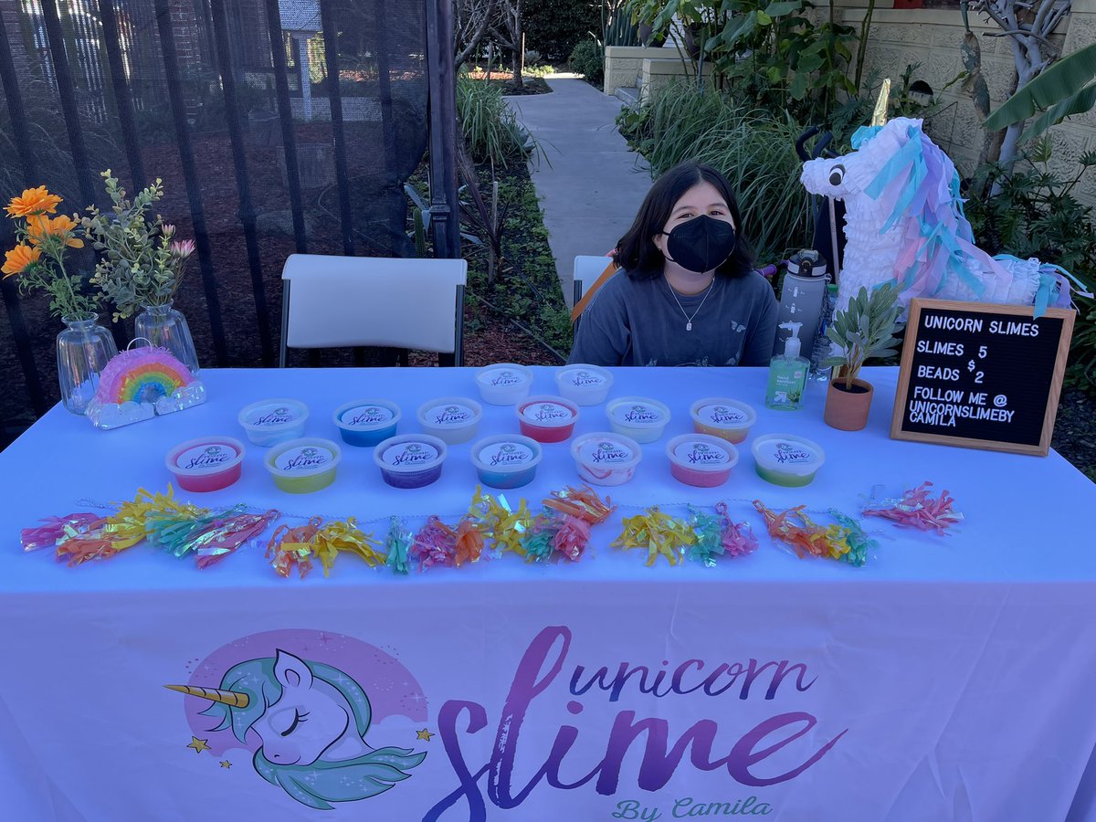 aztlanlbre's tweet photo. Camila is out here selling her Unicornslimebycamila at the Big House in South Central LA.  Swing by between 12-5pm. https://t.co/h6Q6XlLn7U