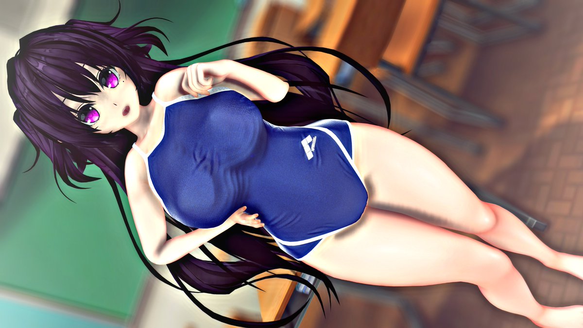 育ちがとてもいいので男子がよく前屈みになるハーフサキュバスのりりすちゃん #COM3D2 