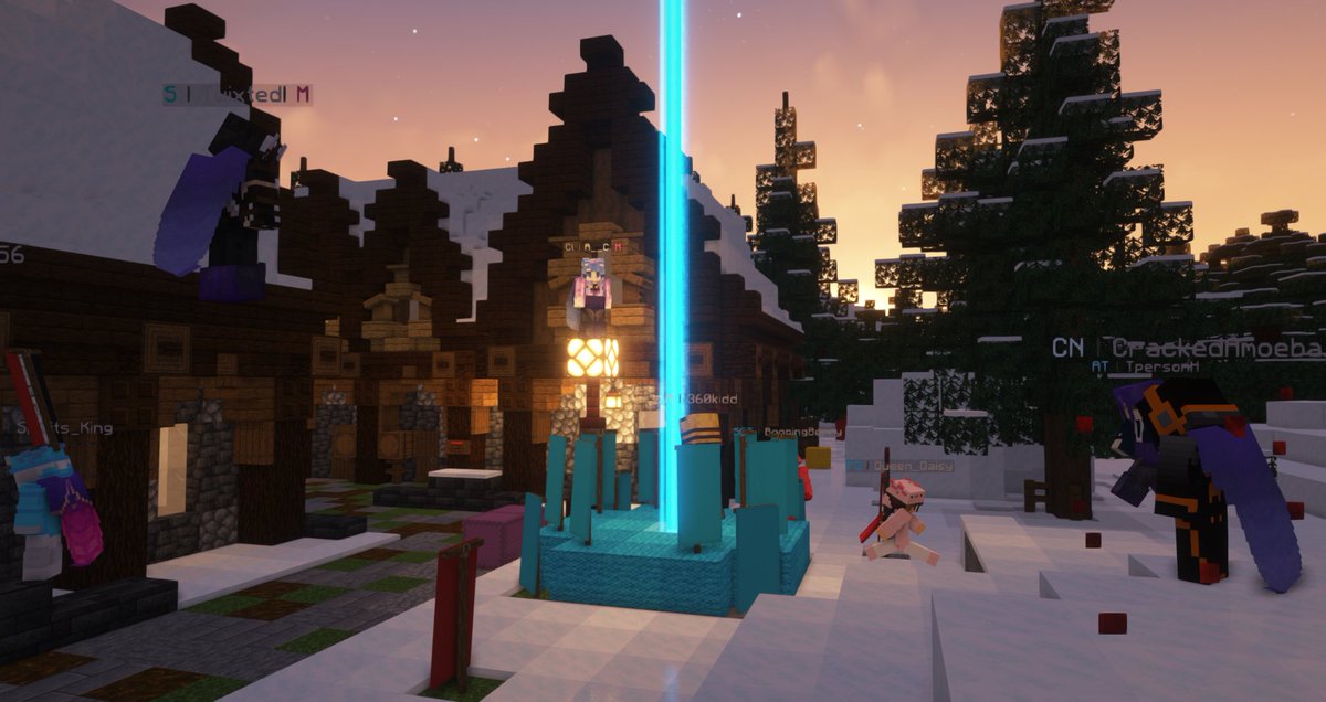 DemocracyCraft's tweet photo. Yesterday, the Dept. of Public Affairs hosted a few rounds of Manhunt at the town of Klondike. Head on over to https://t.co/497Ogn01Jh to catch our next events!

Photo credits to A__C and LilMarty69.

#Minecraft #MinecraftServer https://t.co/zxvjqhfx0w