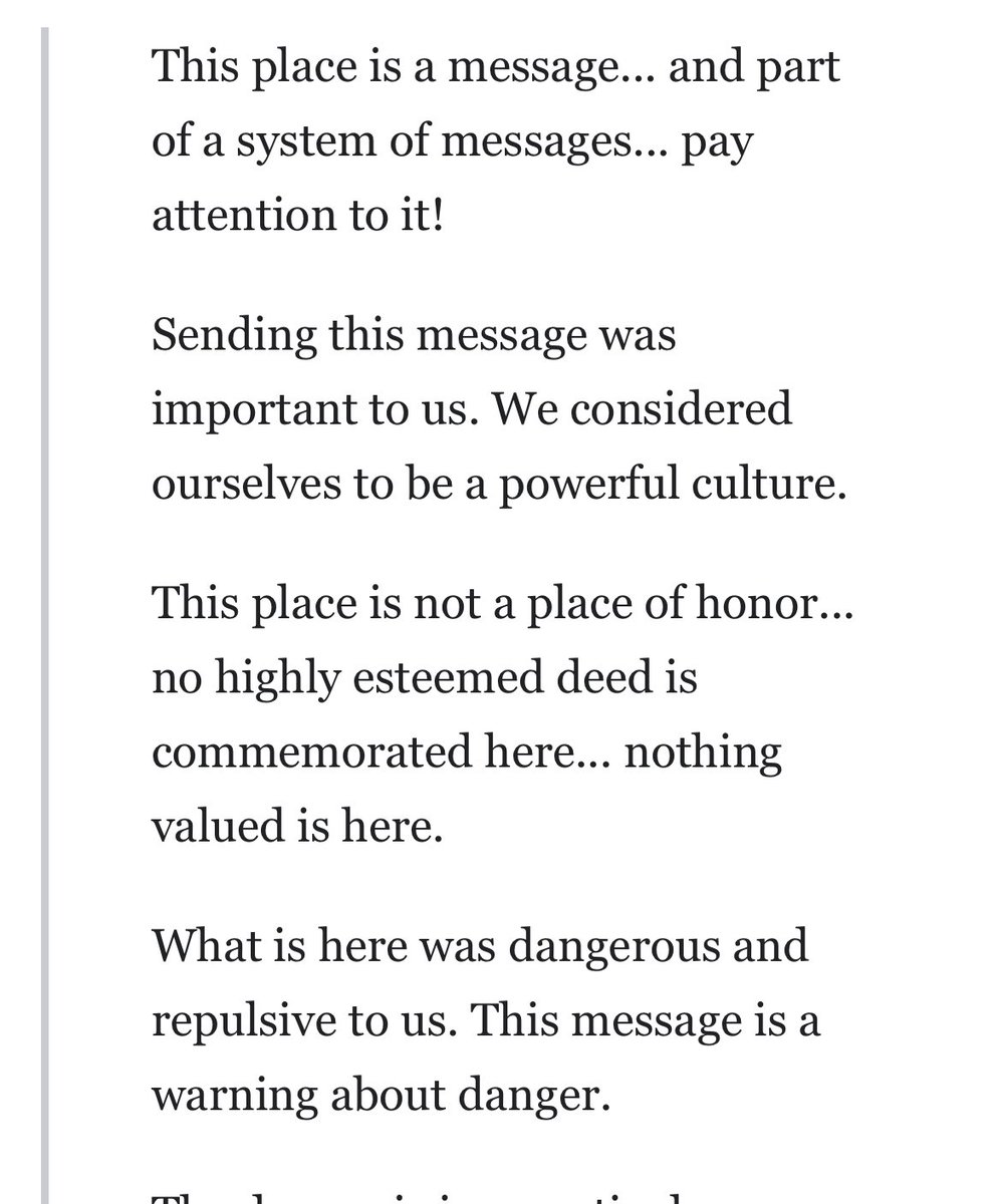 bbboatclub's tweet photo. What I find really beautiful, as horrifying as it is. The warnings read like foundational literature. Theres a prose in there that reminds me of  Beowulf or the Epic of Gilgamesh https://t.co/pqJmVpVX93