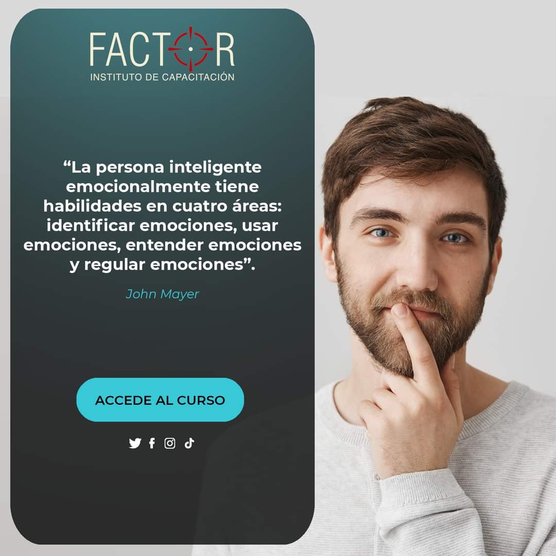 ❗ La persona inteligente emocionalmente tiene habilidades en 4 áreas:
1.- Identificar emociones
2.- Usar emociones
3.- Entender emociones
4.- Regular emociones

🚀 ¡Accede al curso de inteligencia emocional con un 50% de descuento registrándote antes del 26 de enero!