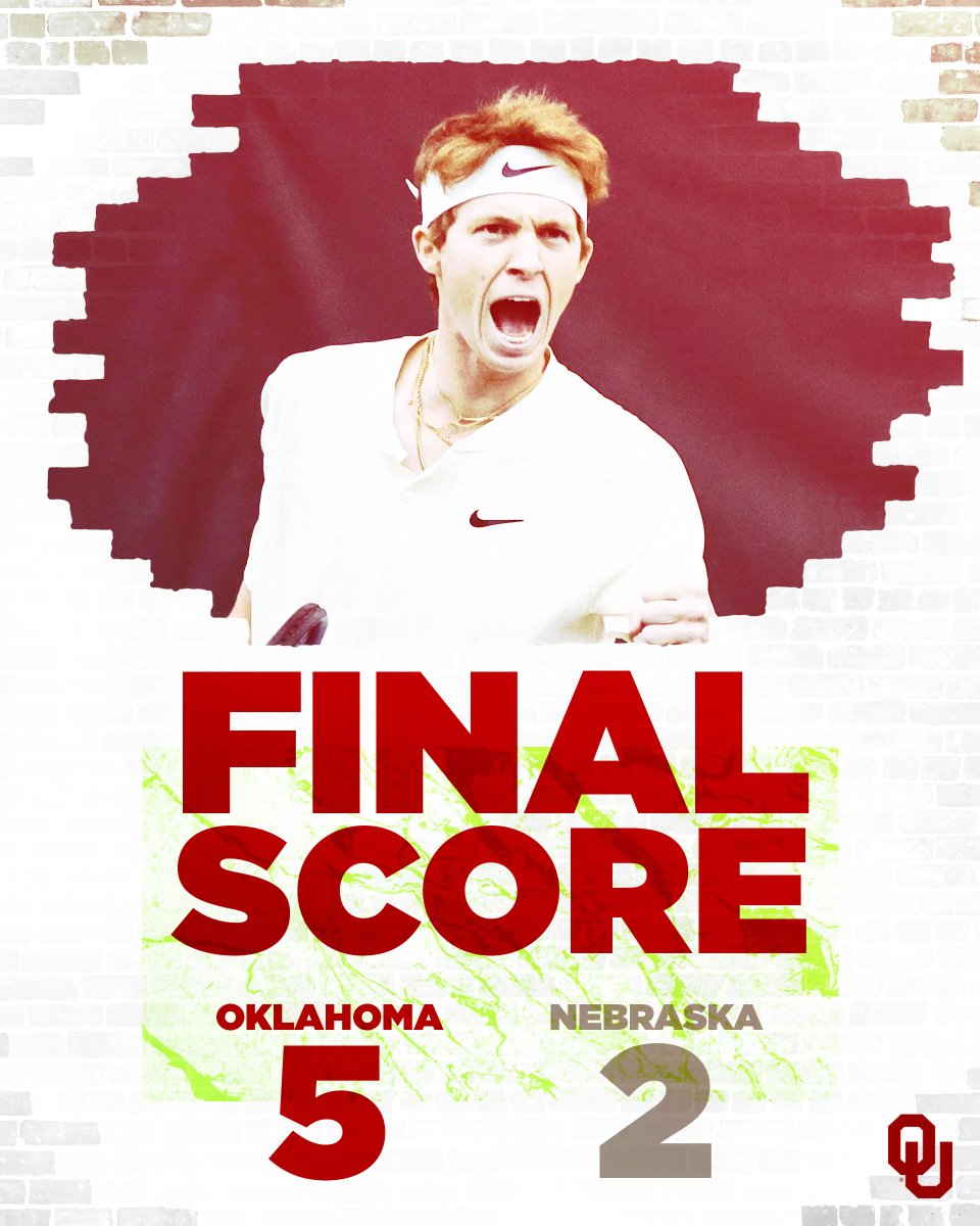 OU_MTennis's tweet photo. FINAL | #24 OU 5, Nebraska 2

Closing the January homestand with a 𝘄𝗶𝗻!

#WeAreOU https://t.co/cXGnxUczfb