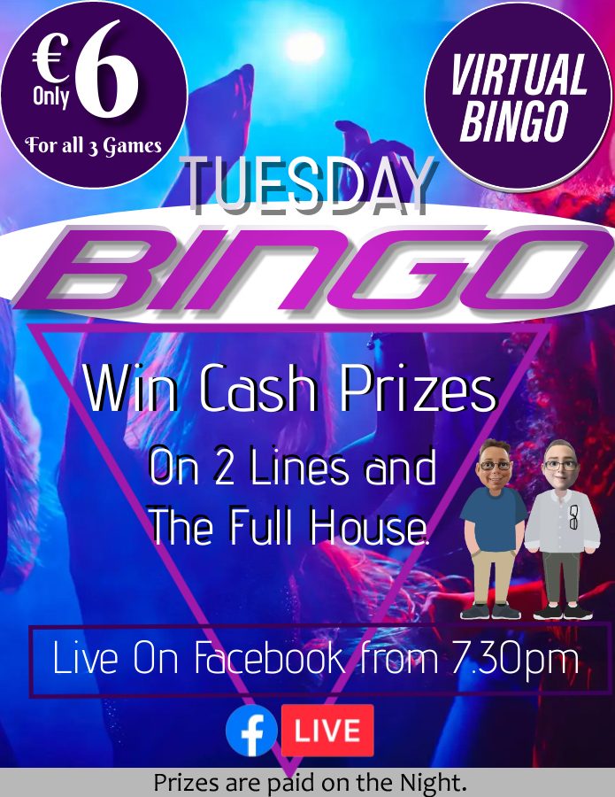 HughesEvents's tweet image. buytickets.at/dublinvirtualb…
If you have never played before virtualbingo.ie/how-to-play
@hughesevents @virtualbingo1
#bingo #charity #charitytuesday #dublin  #ireland #friends #nightout #6euro
