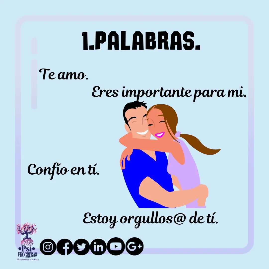 psiprogresas's tweet photo. Existen diferentes formas de expresar amor. Todas son importantes y necesarias para el buen desarrollo de una relación.

#Psicología #Relaciones #AmorSano https://t.co/urNbPDGHLj