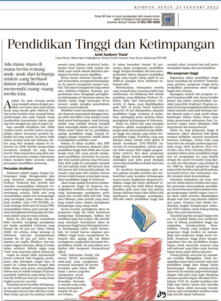 johanadhi's tweet photo. Pendidikan Tinggi dan Ketimpangan @anshory72 @BurhanMuhtadi @nadiemmakarim @saiful_mujani @budimandjatmiko @tommyfawuy @tamrintomagola https://t.co/EZP5U7qH03