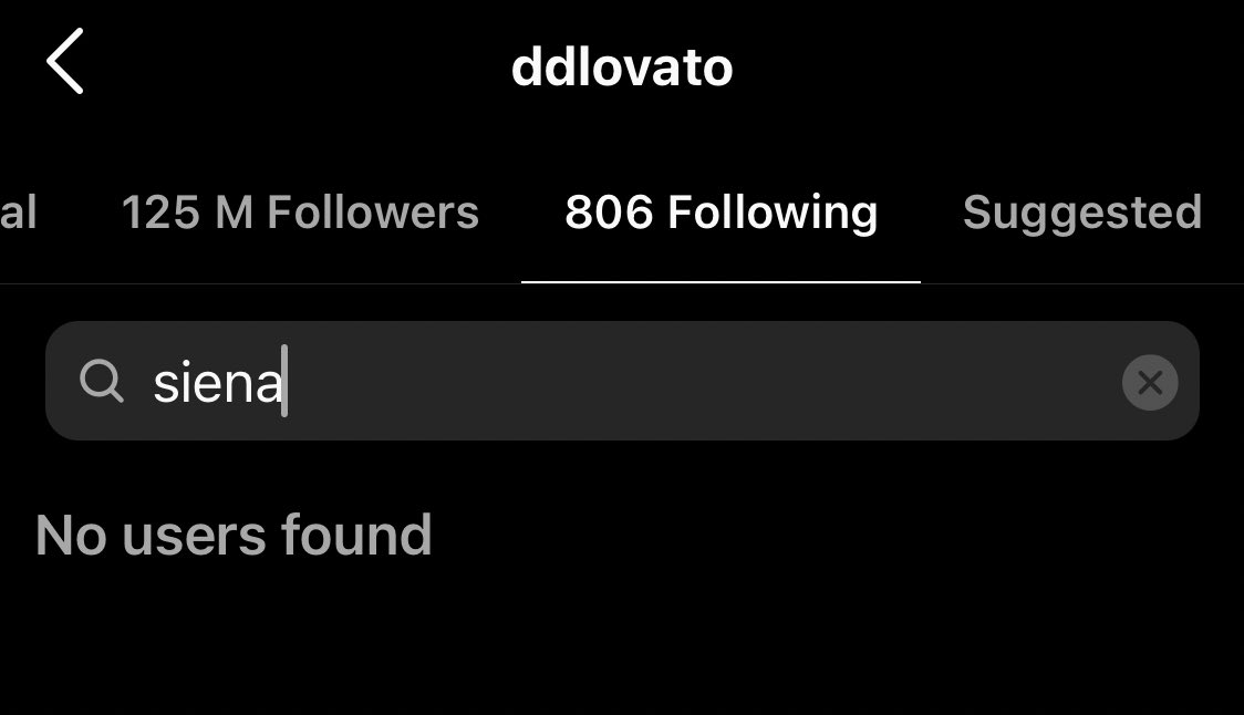 justcatchmedemi's tweet photo. Demi has unfollowed Siena on Instagram https://t.co/53IKUgQOcD