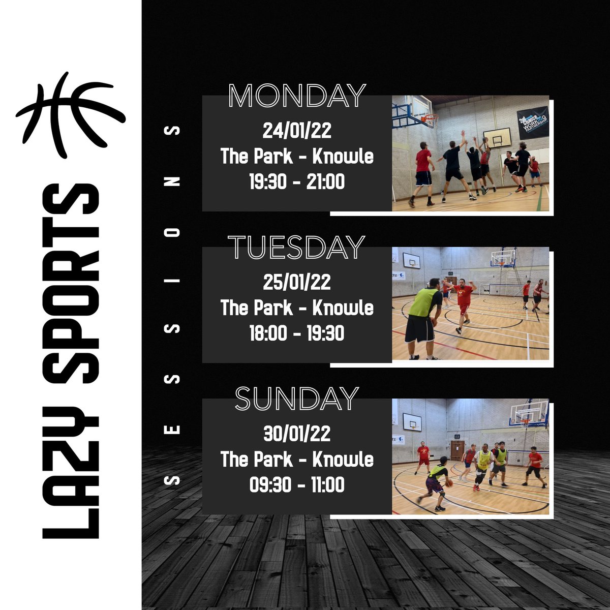 LazySportsLtd's tweet photo. Upcoming sessions for our members this week - all sessions running as normal! 

If these days and times suit you too, head to our website and join our mailing list to find out when a spot becomes available to you! 

https://t.co/rqQbdpJX2z 

#lazysportsbasketball #lazysportsltd https://t.co/mRJLv7obL5