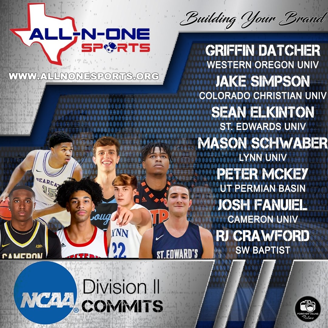 🎯ALL-N-ONE SPORTS🎯

We are grateful to have supported these Division 2 student-athletes along their journey 
<a href="/GriffinDatcher/">Griffin Datcher IV</a> <a href="/rjcrawford1_/">R.J. Crawford</a> <a href="/SeanElkinton/">Sean Elkinton</a> <a href="/MasonSchwaber/">Mason Schwaber</a> <a href="/PeterMckey2/">Peter Mckey</a> <a href="/jake_simpsonnn/">jake simpson</a> <a href="/4YFilms/">𝔽𝕠𝕣𝕖𝕧𝕖𝕣 𝕐𝕠𝕦𝕟𝕘 𝔽𝕚𝕝𝕞𝕤 SPORTS 🎥</a> <a href="/AllAccess_Net/">All-Access Network</a> <a href="/Extraeyesmedia/">Bobby Benjamin/Mr. Eyes</a> <a href="/RcsSports/">Jim Hicks</a> @T_Littlefield10 <a href="/djones8301/">Doug Jones</a>