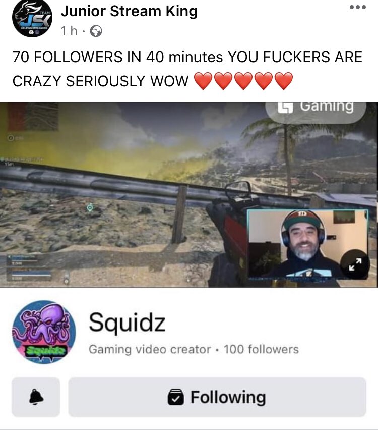 StreamKing89's tweet image. USA army veteran happy as Larry amazing to see w@s struggling to hit levle up got asked to help him the JSK community came in as usual