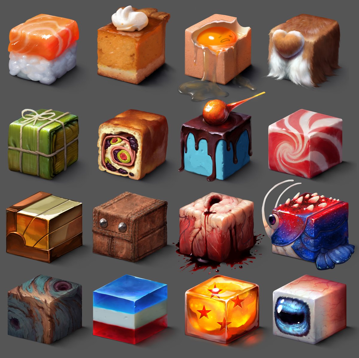 LupiniServando's tweet photo. Material studies are so important when you are trying to learn how to do hand painted textures you get to learn about their properties. this one was a lot of fun to make. #handpainted #stylizedart #materialstudies #3Dartist #conceptart #gameart https://t.co/WHp1HfTPvW
