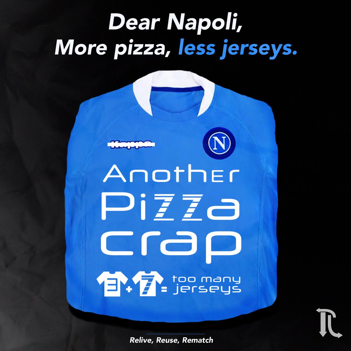 Today #Napoli released their 10th #football #jersey of the season.. enough is enough

I get it, players need to play in new technology, new sponsors have to be advertised and clubs/manufacturers need revenue, but 10 jerseys in one season? This isn’t right &amp; we need to speak up ♻️