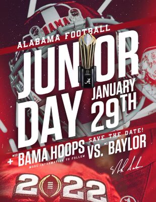 Excited to be back in Tuscaloosa next weekend for Junior day! #RollTide 
<a href="/ChadSimmons_/">ChadSimmons</a> @Mansell247 
<a href="/tengroff_23/">Tegan Engroff</a> <a href="/BAMACoachG/">Robert Gillespie</a>