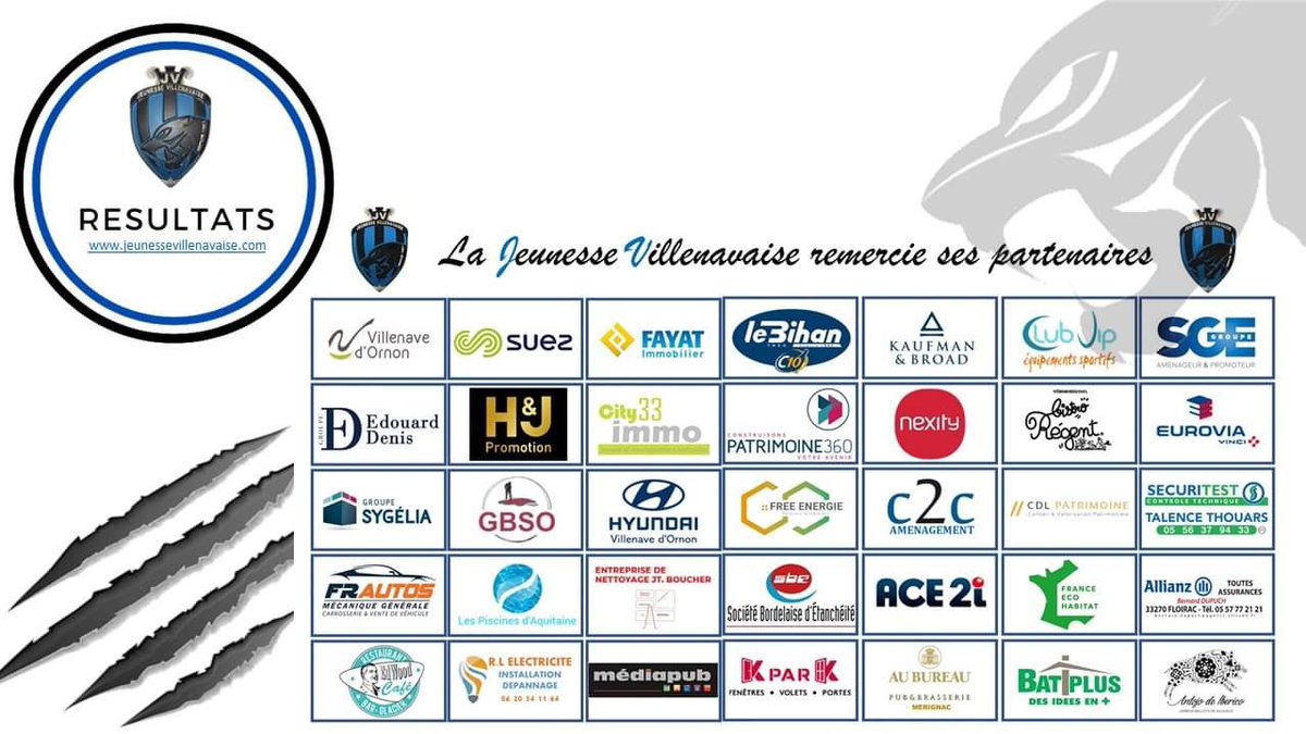 🔵⚫️[#resultats]

Retrouvez tous les résultats du week-end sur le site de la JV ⬇️

jeunessevillenavaise.com/programme-22-e…

#teamJV 
#jeu #valeur
🔵⚫️🔥⚽️

<a href="/villenavedornon/">Villenave d'Ornon</a> 
<a href="/LigueFootballNA/">Ligue de Football Nouvelle-Aquitaine ⭐️⭐️</a> 
<a href="/foot_gironde/">Foot-Gironde</a>