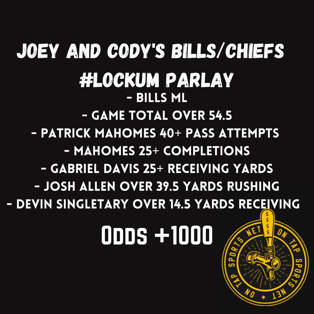 OnTapBets's tweet image. #LockUm in before kickoff! Let’s Ride. @CodyOnTap @theriot326