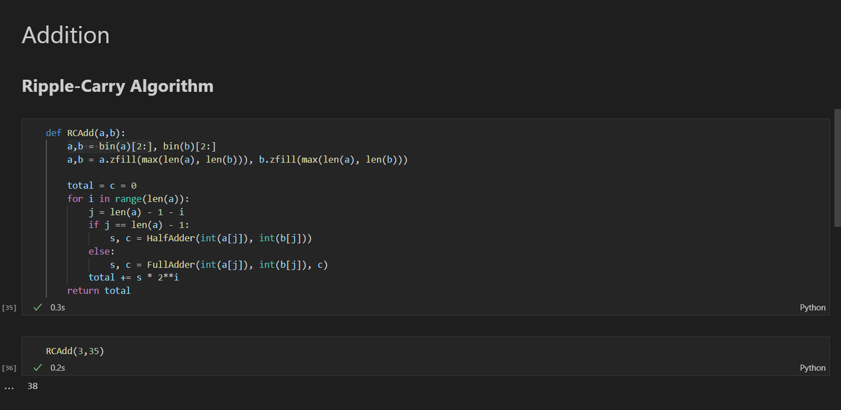 bradgraham7's tweet image. Day 1 #100DaysOfCode
Reviewed a bit of #DigitalCircuits, by trying to mimic #CombinationalLogic for #Adders in #Python