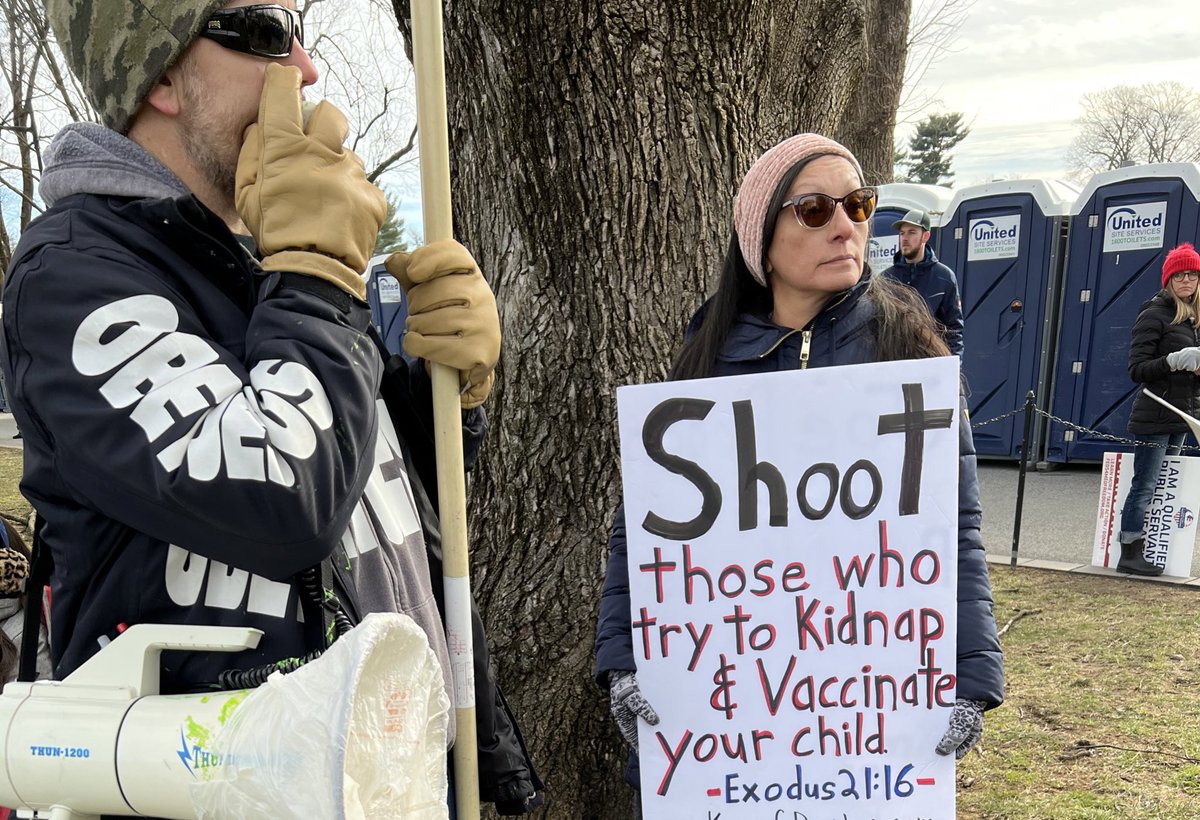 One of the things that struck me from the anti-vax march in DC today was the appeal to violence.