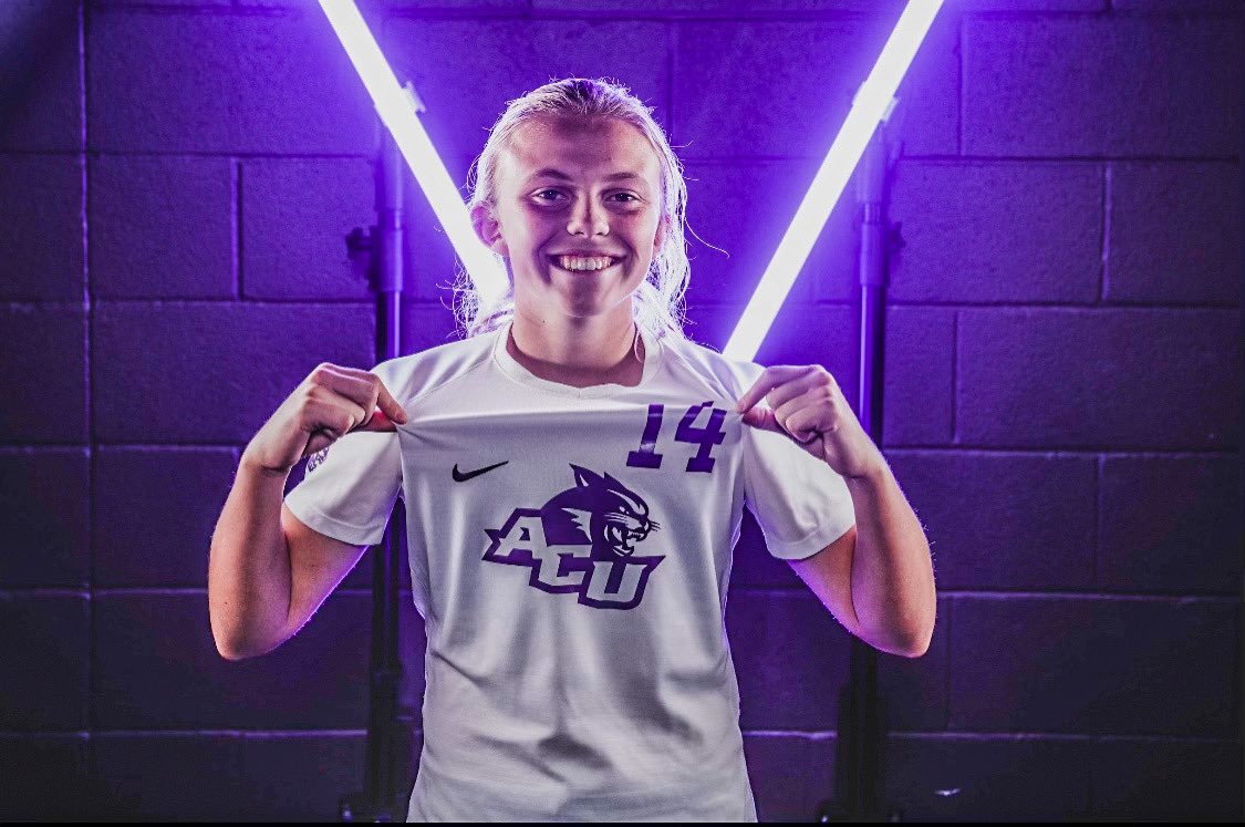 I am so excited to announce my verbal commitment to play D1 soccer and continue my education at Abilene Christian University. Thank you to my parents, family, teammates, and coaches who have helped me reach this point. GO WILDCATS!!!💜