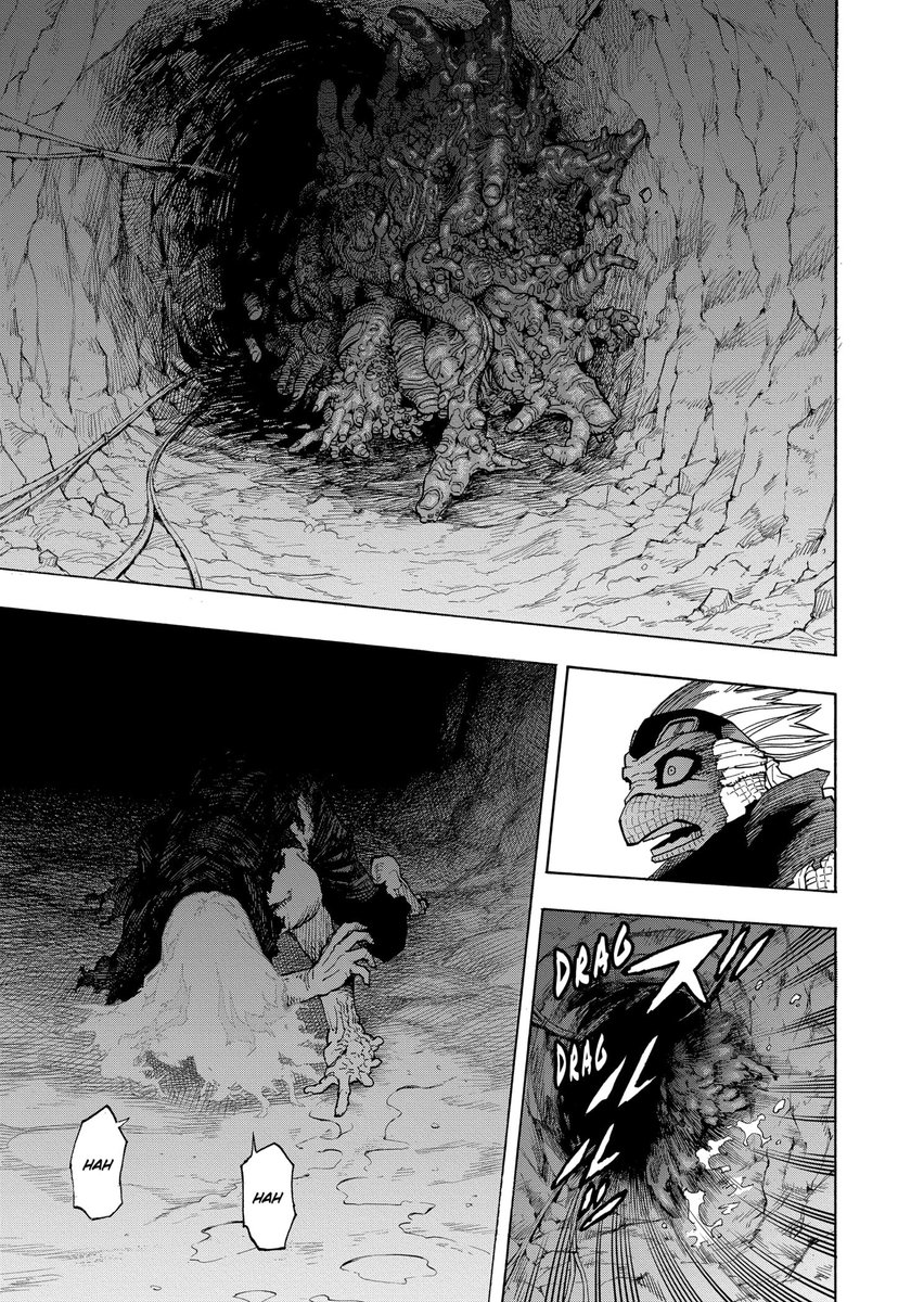 Hori please write a horror story as your next manga please. That panel hits hard 😳 

I can't believe Spinner really became Shigaraki's Kaori. You know what means... 🧐 