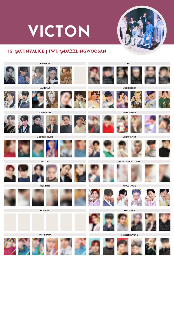 VICTON [CHRONOGRAPH] — photocard template / wishlist 220123 ver