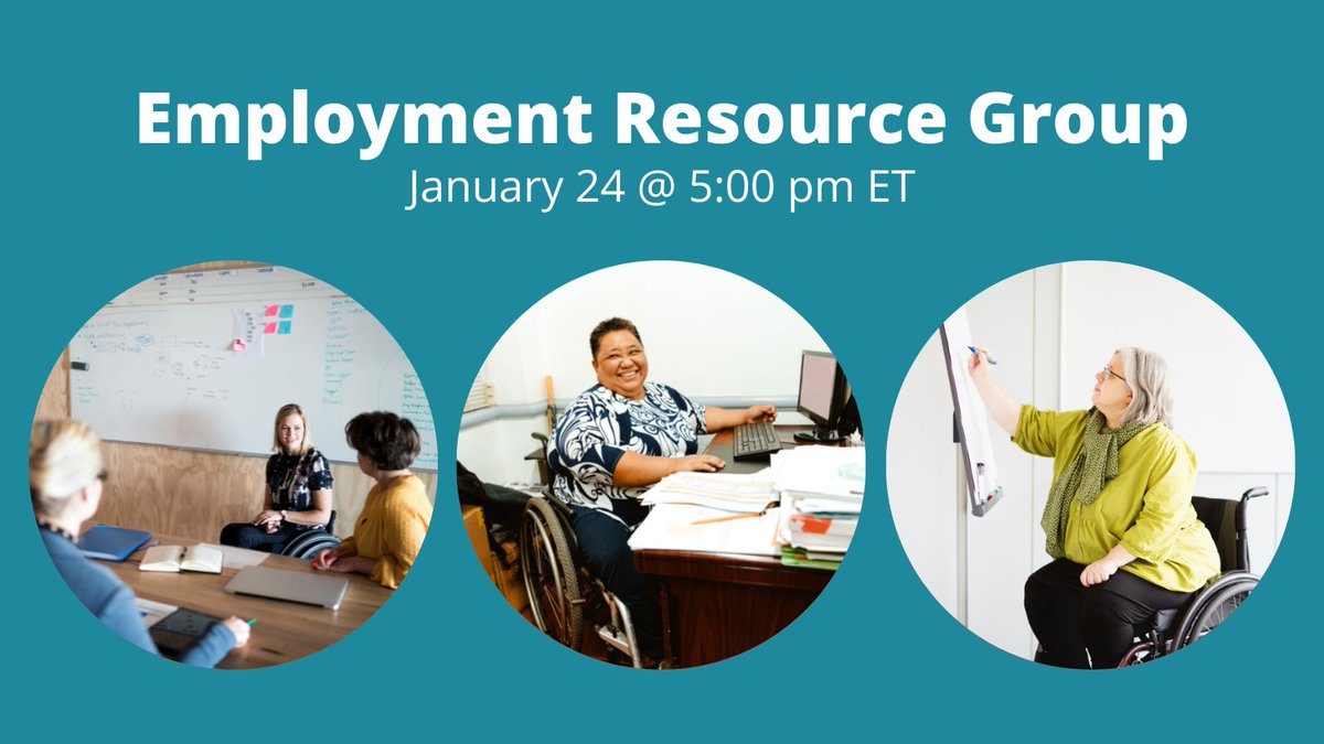 UnitedSpinal's tweet photo. Join us for our Employment Resource Group meeting tomorrow where we will be sharing info about navigating benefits when returning to work after a #SpinalCordInjury. All are welcome! Monday, January 24th at 5:00 pm ET. Register: https://t.co/br3tRoXa26 https://t.co/VIDaThX2wM