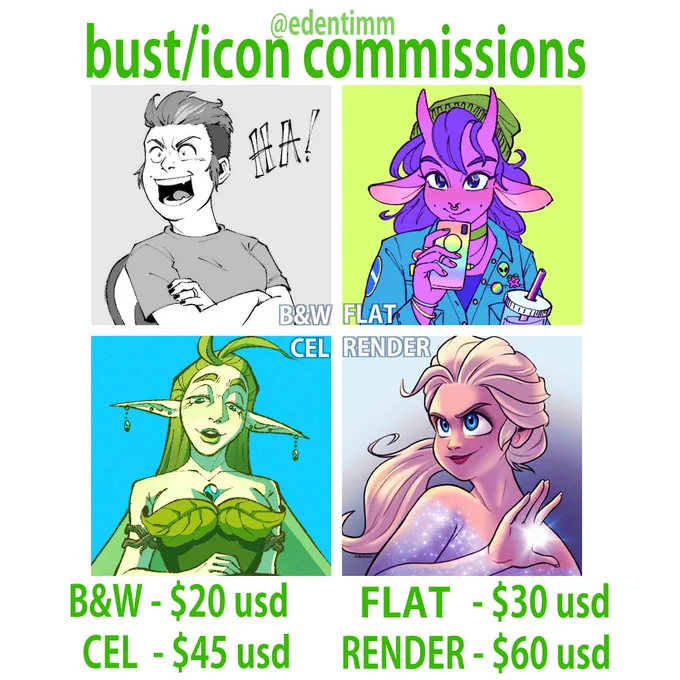 Opening these up to help with Linus' vet costs. 
Starting with ✨5 open spots✨ 

Busts only for now, I'll reply below when they're filled up. 