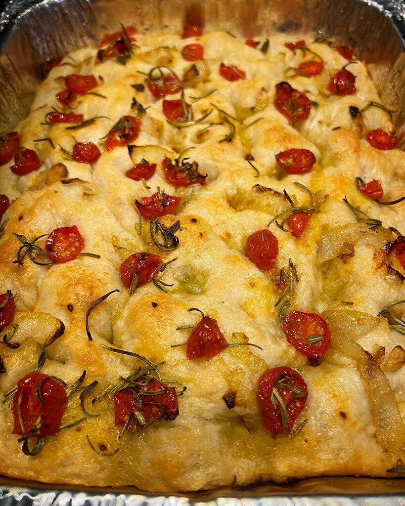 TrueSaffron's tweet photo. First Focaccia. https://t.co/rIpYBWCdWs https://t.co/1HOmjZGiyp