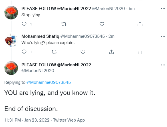 Mohamme09073545's tweet photo. The Wilfred Wong/Jeannette Archer SRA #SATNIC fans are out in force tonight and accusing me of lying but when I ask them to explain this was the response. https://t.co/KLy3sHMc9f