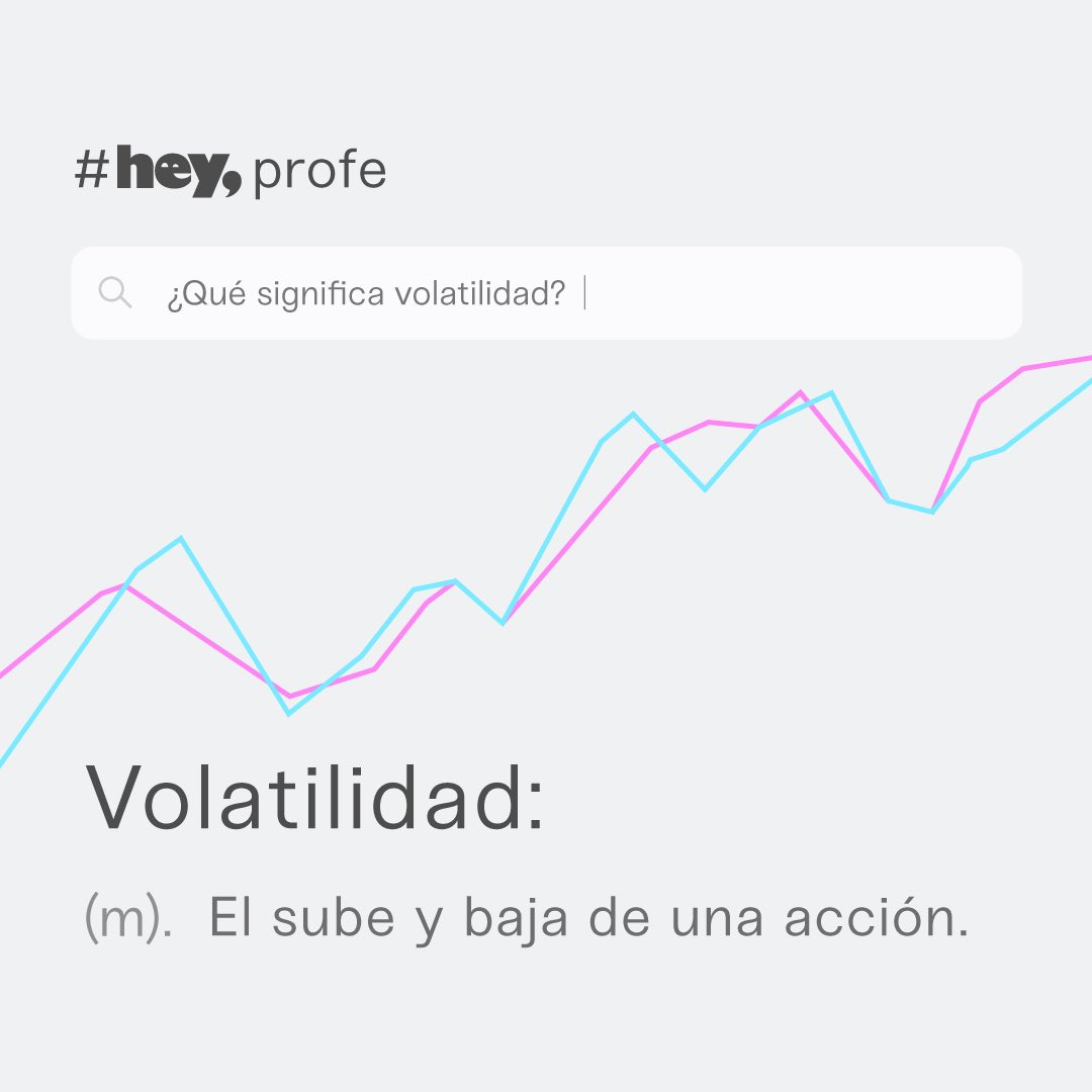 heybanco's tweet photo. Volatilidad en las acciones: Es el sube y baja del valor de una acción durante un periodo de tiempo determinado. Hay varios factores que pueden influir directa o indirectamente en esto y es un dato vital que hay que tomar en cuenta antes de invertir en una acción. #HeyProfe https://t.co/GR5G0Y8XOc