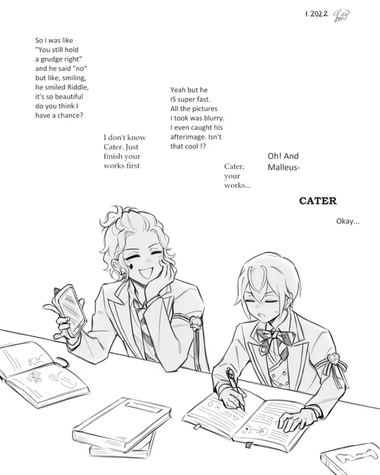 According to Malleus's union story, Cater talk about Malleus to Riddle huh
Okay, I see how it is 👀
#マレケイ #mallekei 