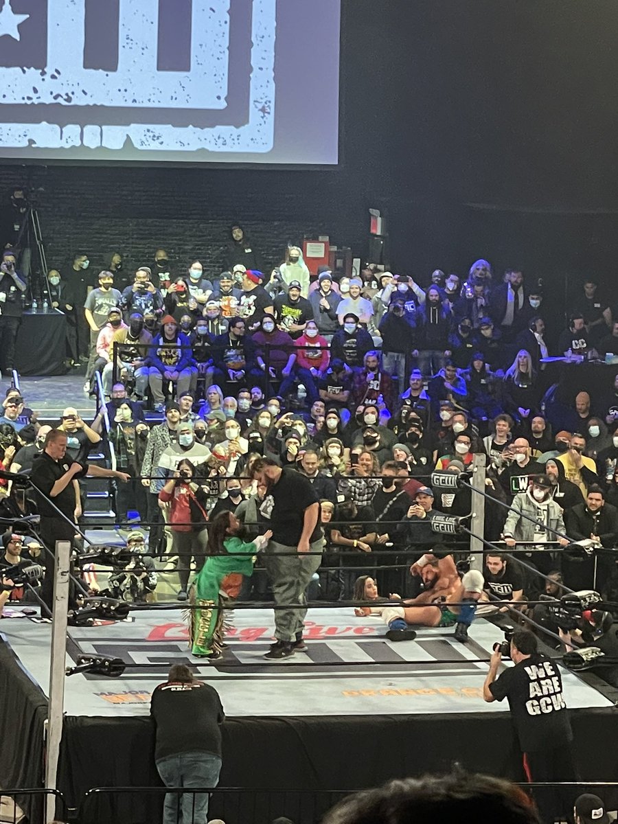 Longisland1892's tweet photo. Thanks to @GCWrestling_ I saw @TheMattCardona with @ImChelseaGreen be victorious over @JANELABABY at #TheWrldOnGCW with some help from @DylanPostl @MarkSterlingEsq and @Myers_Wrestling! Talk about a MAJOR night! @MajorWFPod #HARDFoundation #MAJORMARK https://t.co/R7RxDFX6F4