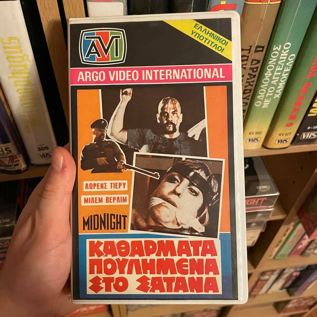 CheeseGore's tweet photo. Midnight (1982) ❤️ Killer Greek release of a fantastic US exploitation/horror film #midnight #johnrusso #exploitation #horror #horror #horrorvhs #vhs #greekvhs #argovideo https://t.co/9rW61Mt2BP https://t.co/5YiHWazz1l