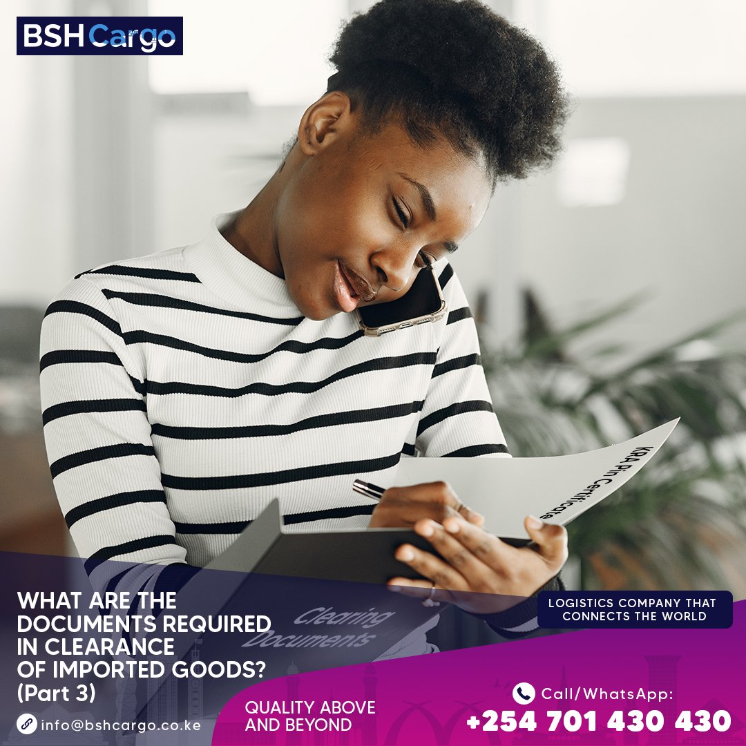 BSHcargo_'s tweet photo. There are 15 common documents used in clearance of imported goods.
These are:
✅Logbook (motor vehicle);
✅License for restricted goods;
✅Taxpayer Identification Number (PIN certificate);
✅Exemption letter (for exempted goods).

#BSHcargo #warehouse #logistics #cargo  #import https://t.co/jQh7AFcxeH