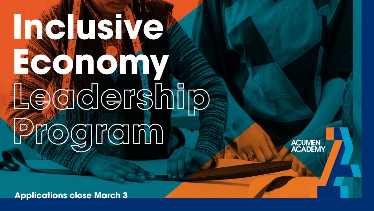 AcumenAcademy's tweet image. 📣 Calling all leaders driving change in Southeast Asia! 📣
Applications are open for our new 10-week Inclusive Economy Leadership Program! 🎉
Join a cohort of leaders across sectors driving systemic economic change. 
Learn more and apply.👇
hubs.la/Q0125kBq0