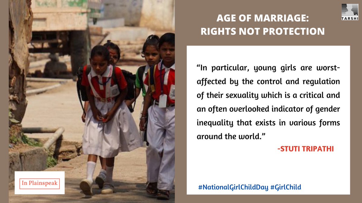 tarshingo's tweet photo. #NationalGirlChildDay
In this #InPlainspeak article Stuti explores the conversations around early marriage of girls through the lens of autonomy, #SexualRights & #SexualityEducation.
https://t.co/LuYEn3v71Y https://t.co/pUQEK119WO