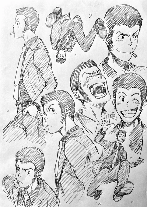 ラフ描き、ルパン三世 