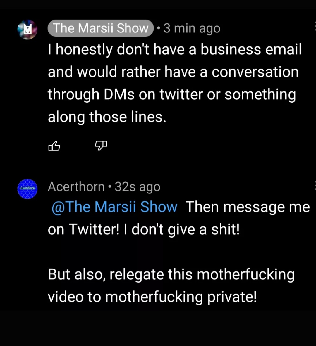 PrometheusPrim3's tweet photo. He's at it again.
It only took 45 minutes after the video was up before he came in with the threats.
He's going for a new record it seems.
I don't understand what he hopes to accomplish by acting this way.
#JusticeforXartemiswolf
#falseflagger
#liar
#YouTuber
#lolcow
#Bully https://t.co/XzeS4eRWQa