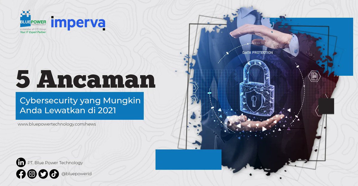 bluepowerid's tweet photo. 2021 menjadi tahun dengan segudang tantangan keamanan siber atau cybersecurity.
Inilah 5 Ancaman Cybersecurity yang Mungkin Anda Lewatkan di 2021.
Baca artikelnya di sini: https://t.co/esUl5eJspw https://t.co/Ujwl8eNiYl